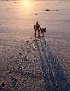 Soldier with Little Girl in Faerie Costume